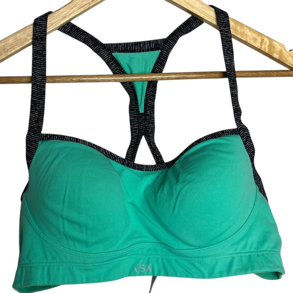 Victoria's Secret Teal & Black Racerback Sports Bra